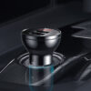 Baseus Digital Display Dual USB 4.8A Car Charger 24W Γκρι CCBX-0G - Image 2