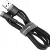 Baseus Cafule Braided USB to Lightning Cable 2.4A Μαύρο 1m CALKLF-BG1
