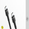 Baseus Cafule Braided USB 2.0 Cable USB-C male - USB-C 60W 3A Γκρι 2m CATKLF-HG1 - Image 2