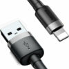 Baseus Cafule Braided USB to Lightning Cable 1.5A Μαύρο 2m CALKLF-CG1