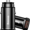 Baseus Square Car Charger 2xUSB QC3.0 5A 30W Μαύρο CCALL-DS01 - Image 4