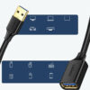 Ugreen USB 3.0 Cable USB-A male - USB-A female 2m 10373 - Image 4