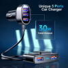 Joyroom JR-CL03 5-port USB Car Charger Μαύρος Συνολικής Έντασης 6.2A - Image 2