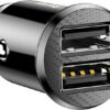 Baseus Grain Car Charger 2x USB 5V 3.1A Μαύρο CCALL-ML01 - Image 2