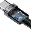 Baseus Cafule PD2.0 100W USB Type-C cable 20V 5A 2m Gray Black CATKLF-ALG1 - Image 5