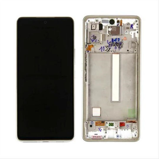Lcd with Frame Samsung Galaxy A53 5G A536B GH82-28024B White Service Pack